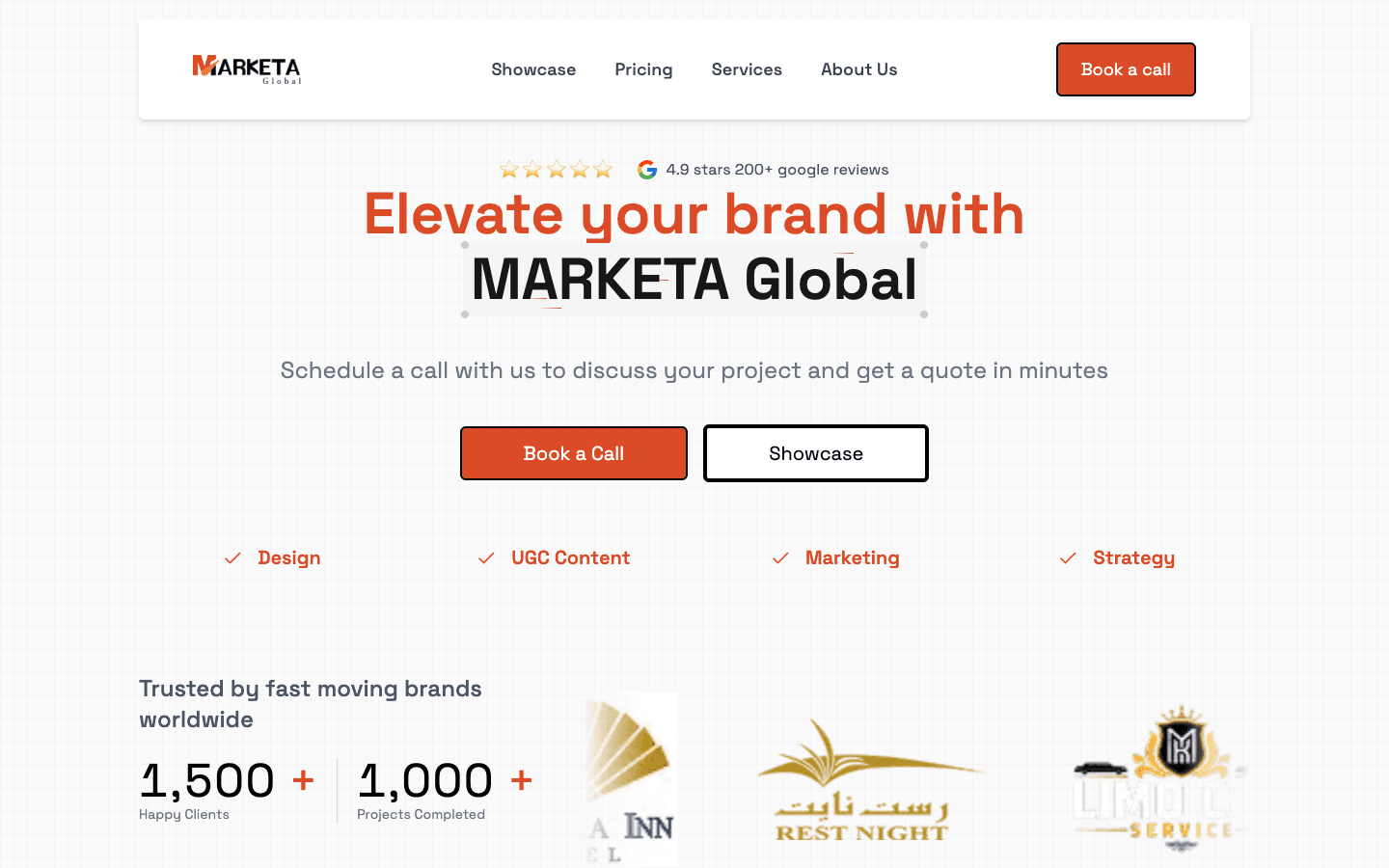 Marketa Global homepage