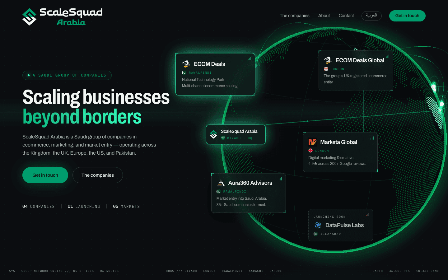 ScaleSquad Arabia homepage